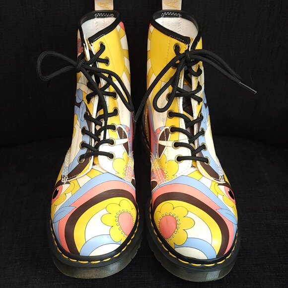 Dr. Martens, Vegan 1460 Retro Kemble Lace Up Boots - Unisex - Picture 4 of 11